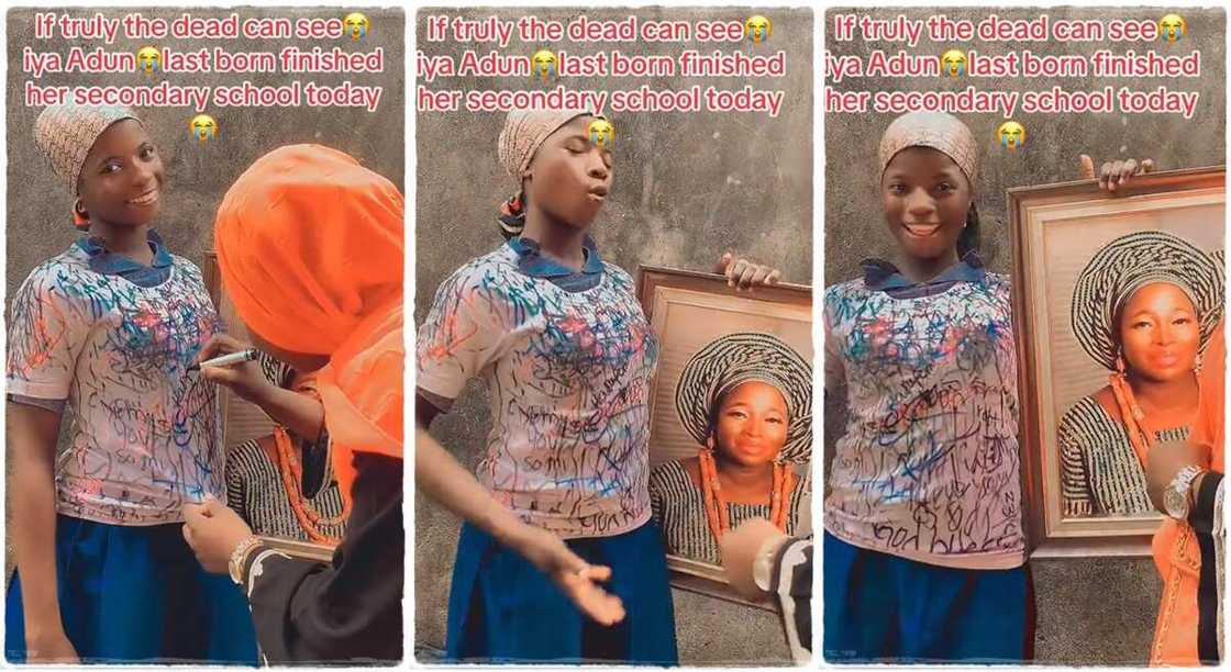 Photos of SS3 girl who just finished her final examination.