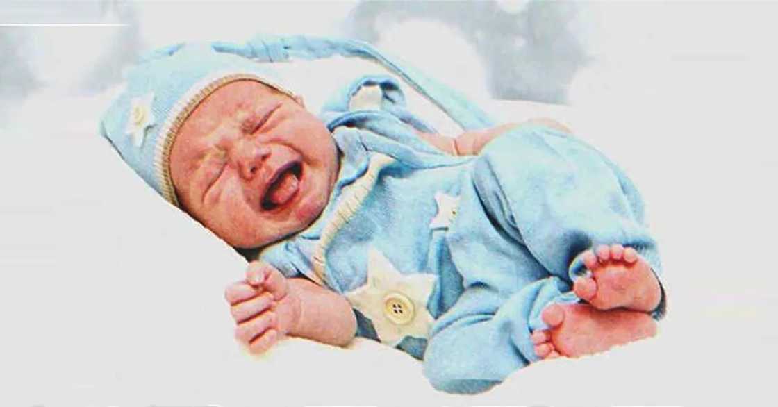 A newborn baby crying A newborn baby crying
