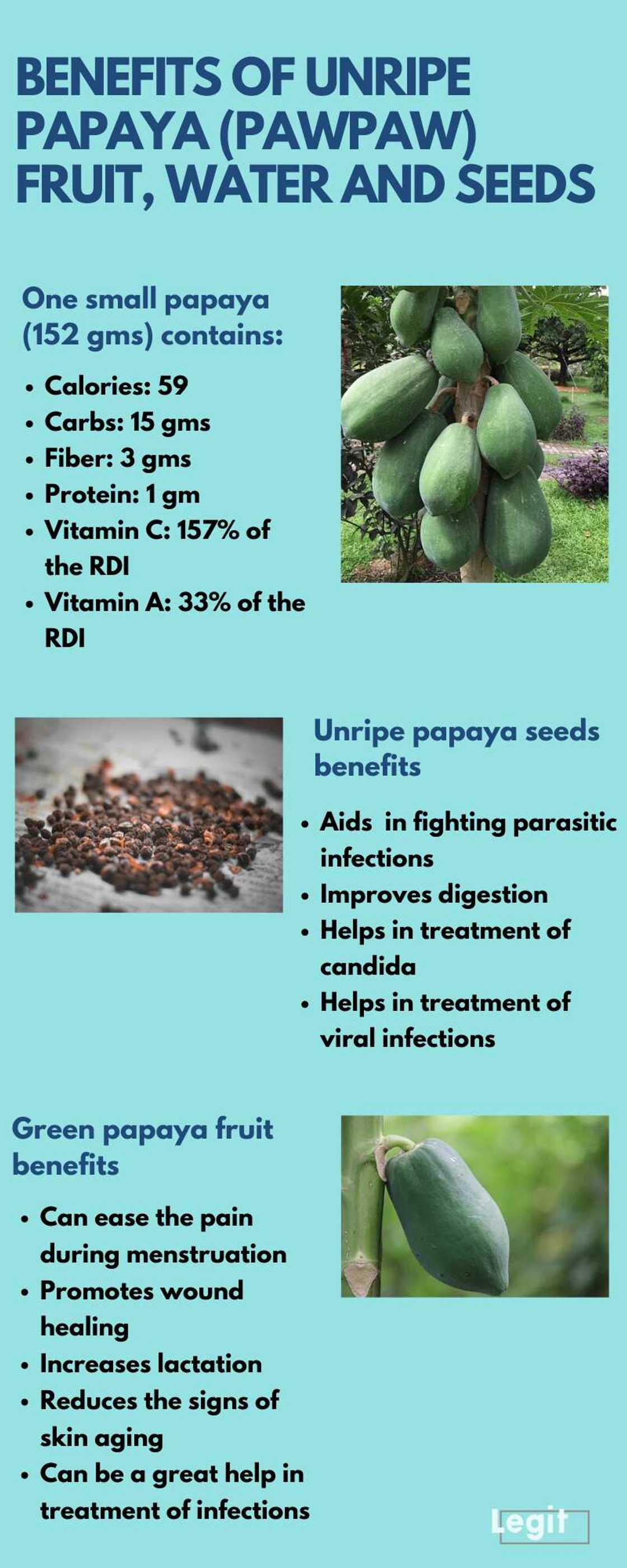 Unripe papaya