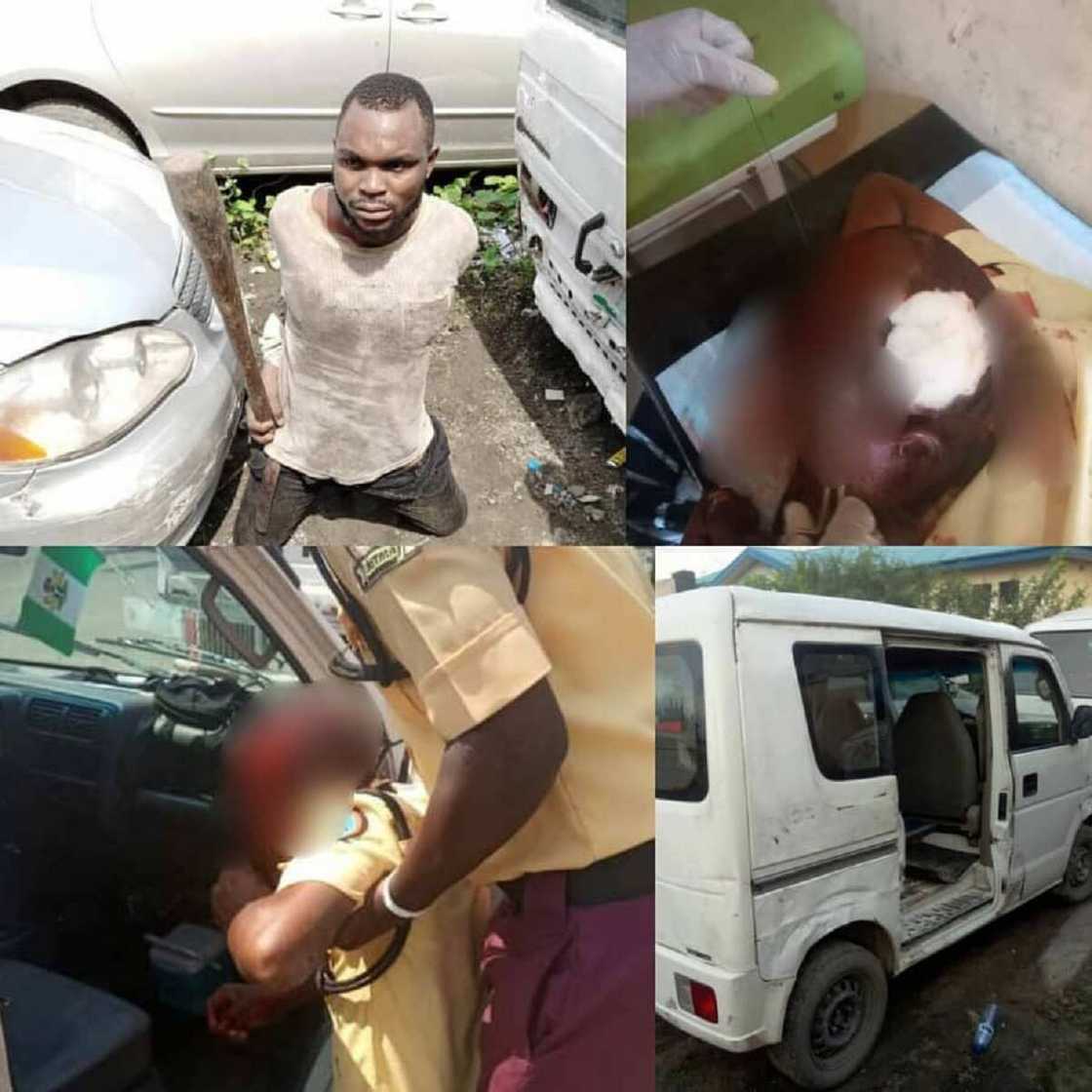 Hotuna: Direba ya ragargaza kan jami'in LASTMA da tabarya, ya bar shi rai a hannun Allah