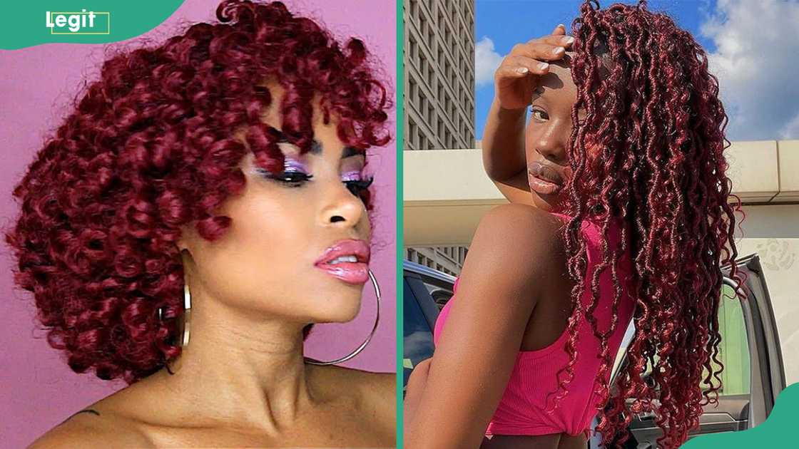 Burgundy crochet braids Burgundy crochet braids