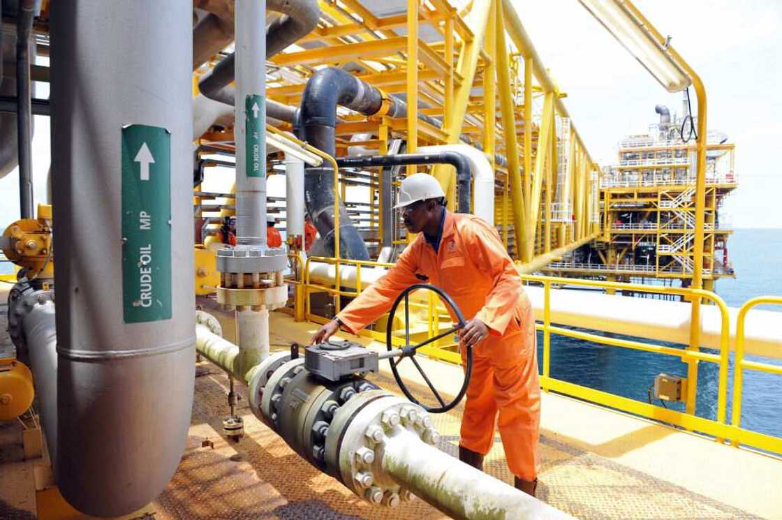 Crude oil production in Nigeria