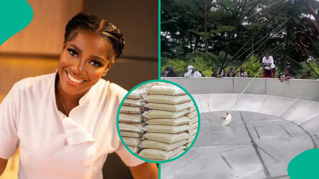 Hilda Baci calculates math to arrive at bags of rice for new challenge. Hilda Baci calculates math to arrive at bags of rice for new challenge.