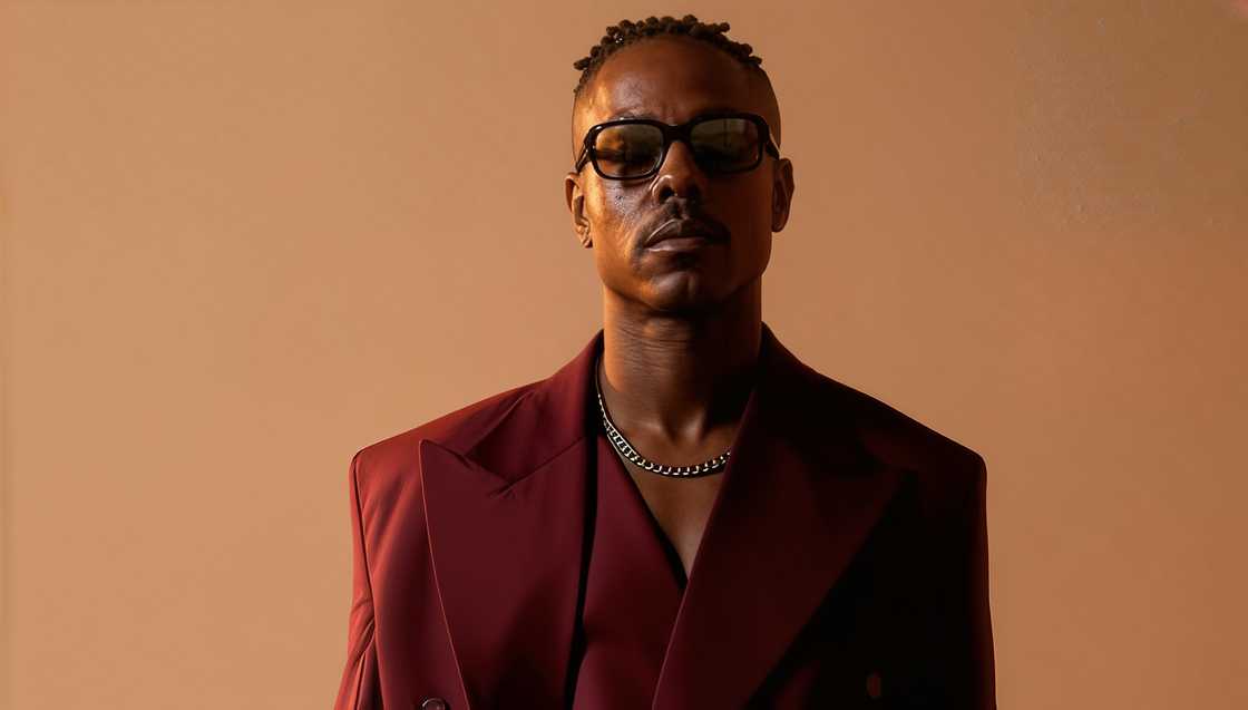 Ladipoe poses standing during the premiere of Christmas in Lagos. Ladipoe poses standing during the premiere of Christmas in Lagos.