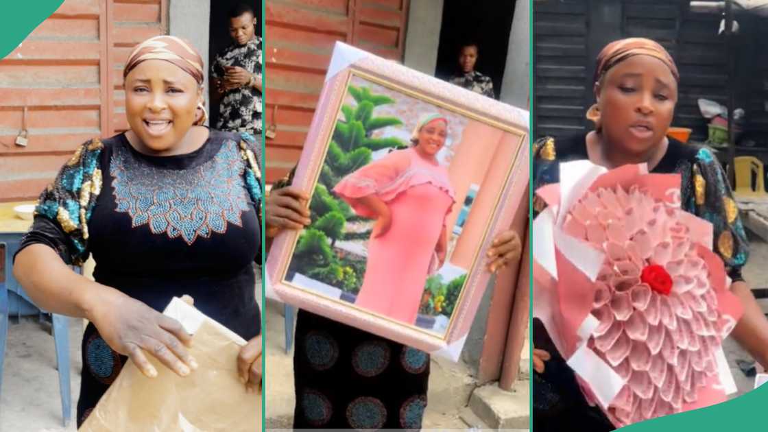 Nigerian mother celebrates birthday. Nigerian mother celebrates birthday.