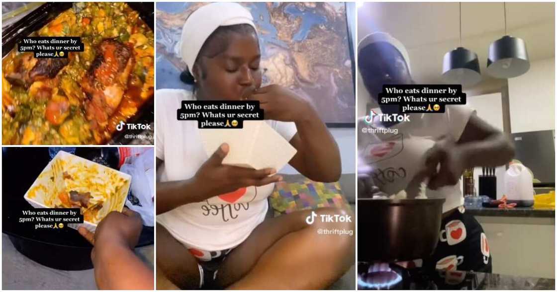Flat tummy, Nigerian lady, kitchen, 2am eba Flat tummy, Nigerian lady, kitchen, 2am eba