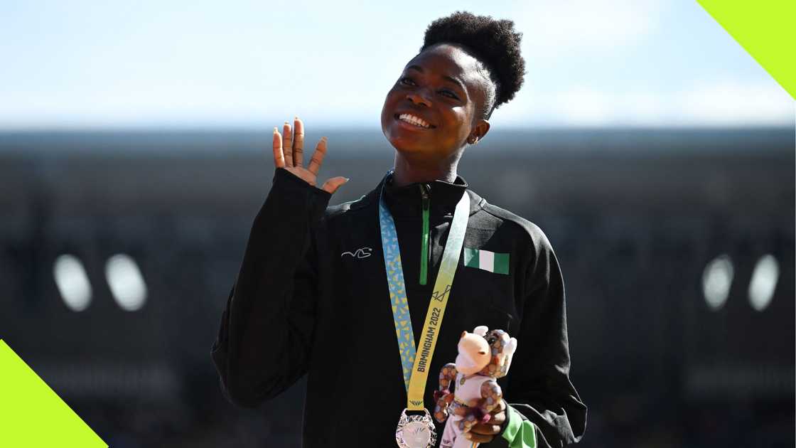 Favour Ofili at the 2022 Commonwealth Games.