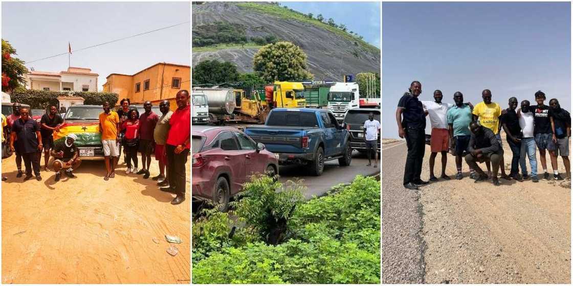 Group travelling via road from Accra to London Group travelling via road from Accra to London