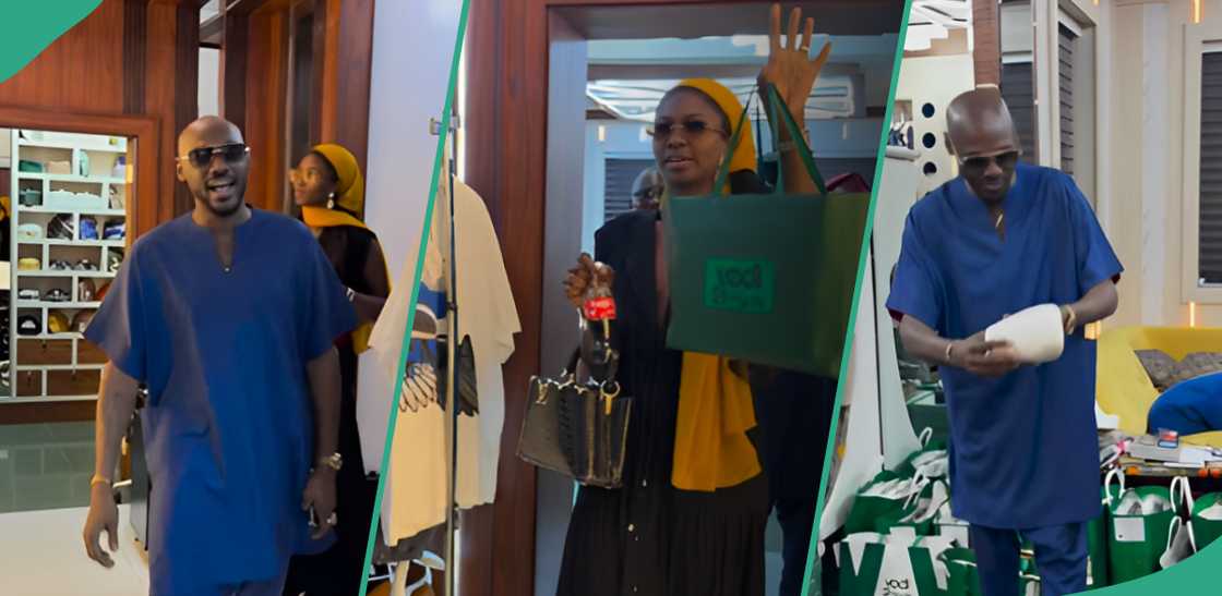 2baba and Natasha at Seyi Vodi's store 2baba and Natasha at Seyi Vodi's store