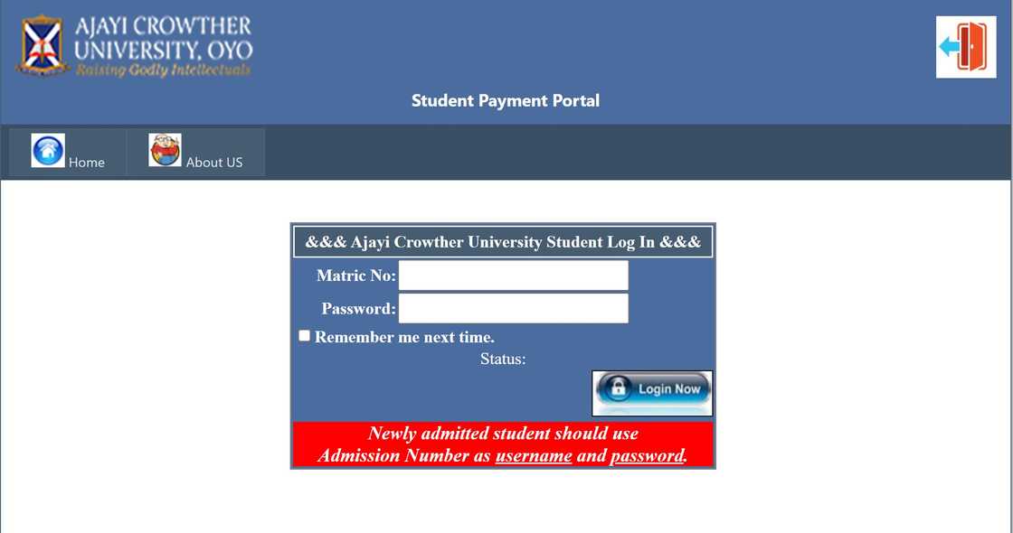 Ajayi Crowther University school fees payment portal Ajayi Crowther University school fees payment portal