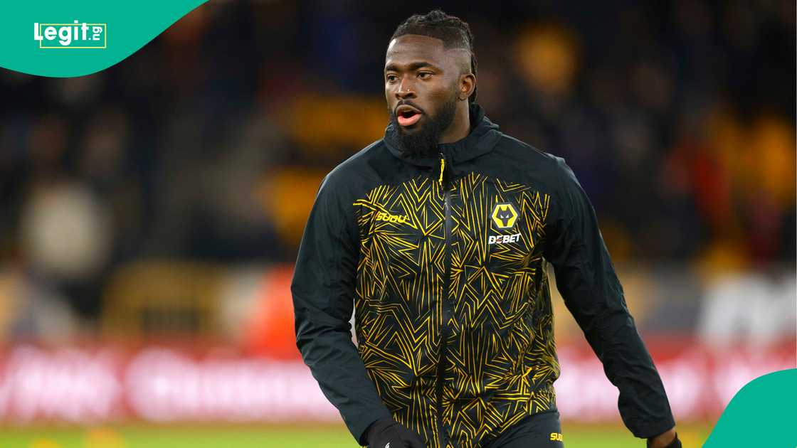 Tolu Arokodare, Wolves, Manchester United, Old Trafford, Premier League. Tolu Arokodare, Wolves, Manchester United, Old Trafford, Premier League.