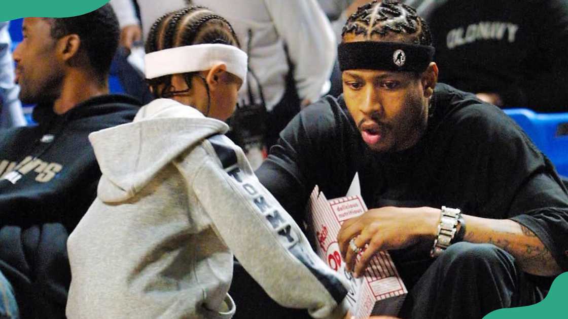 Allen Iverson II dribbles a basketball Allen Iverson II dribbles a basketball