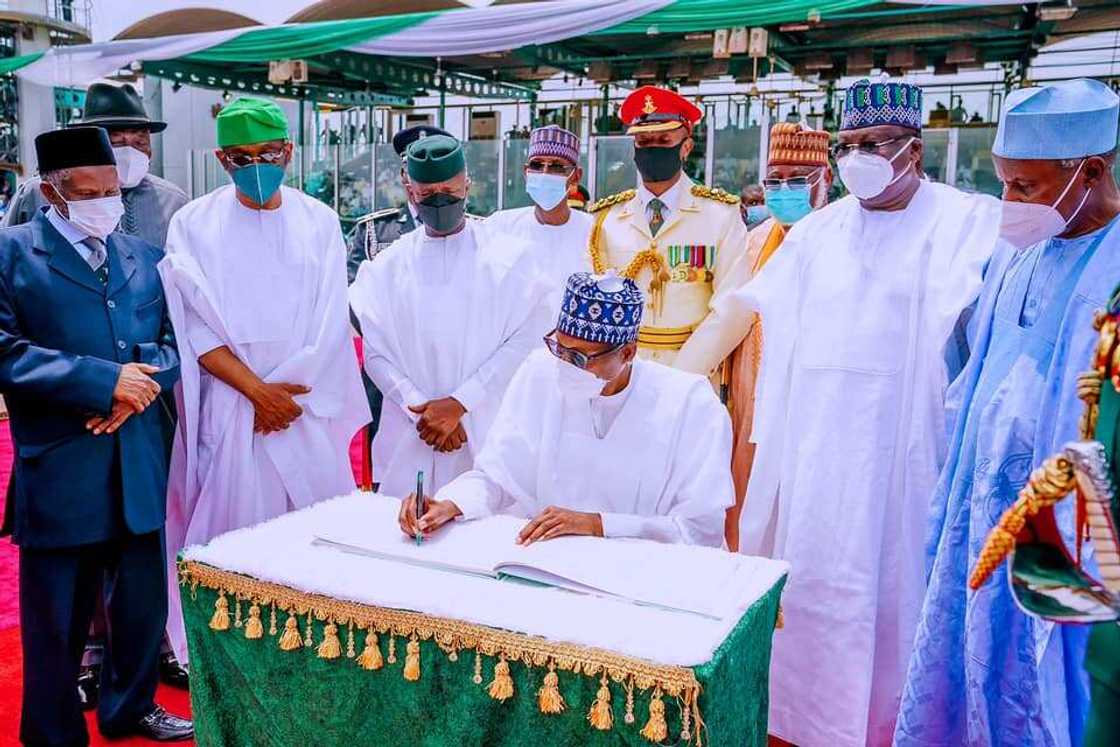 President Buhari at the 61st Independence anniversary