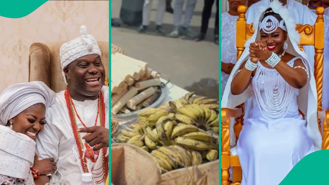 Ooni of Ife and Olori Ashley's naming ceremony for newborn prince. Ooni of Ife and Olori Ashley's naming ceremony for newborn prince.