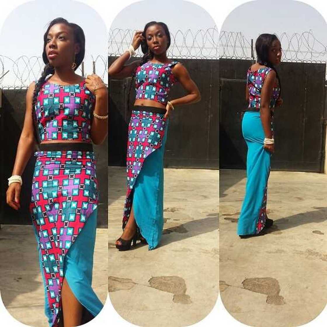 Ankara top with geometrical pattern Ankara top with geometrical pattern