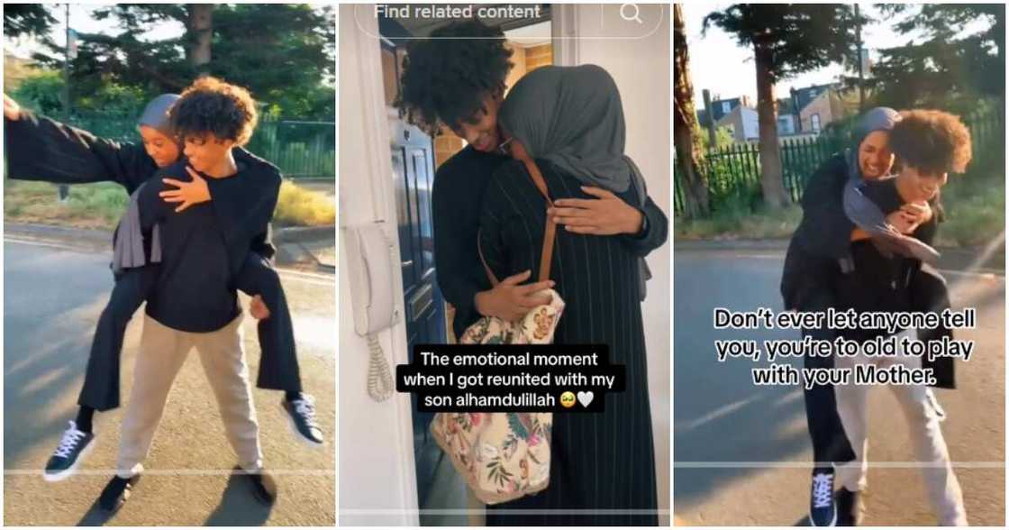 Couple, mother and son, mum and son playing Couple, mother and son, mum and son playing