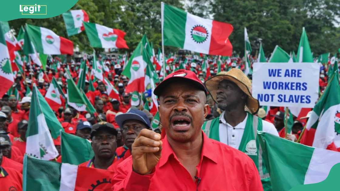 Nigeria Labour Congress people during protest.