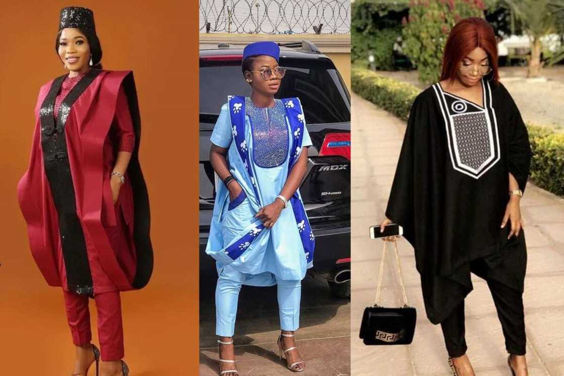 Latest Agbada styles for ladies to wear for a special occasion Legit.ng