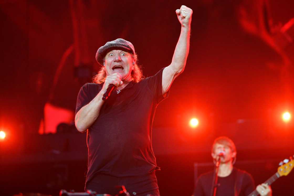 Brian Johnson during a live concert