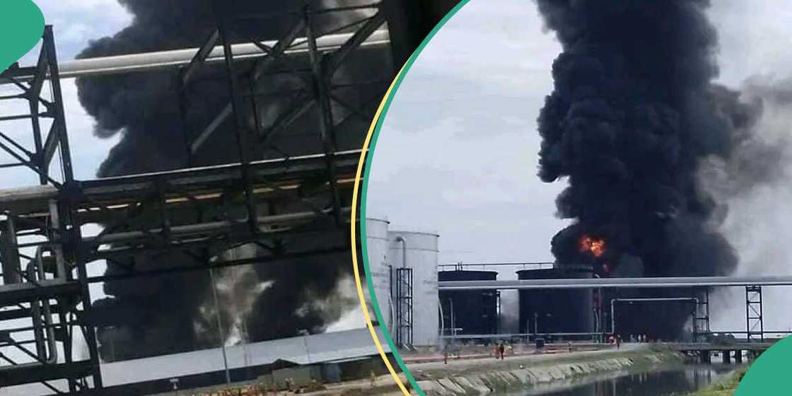 Fire outbreak at Dangote Refinery in Lagos Fire outbreak at Dangote Refinery in Lagos