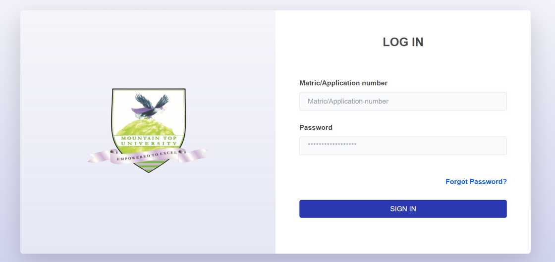 Mountain Top University student portal