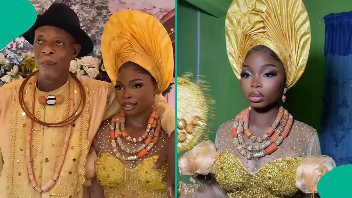 Hairstylist reacts to her old father marrying 21-year-old lady, posts their video online Hairstylist reacts to her old father marrying 21-year-old lady, posts their video online