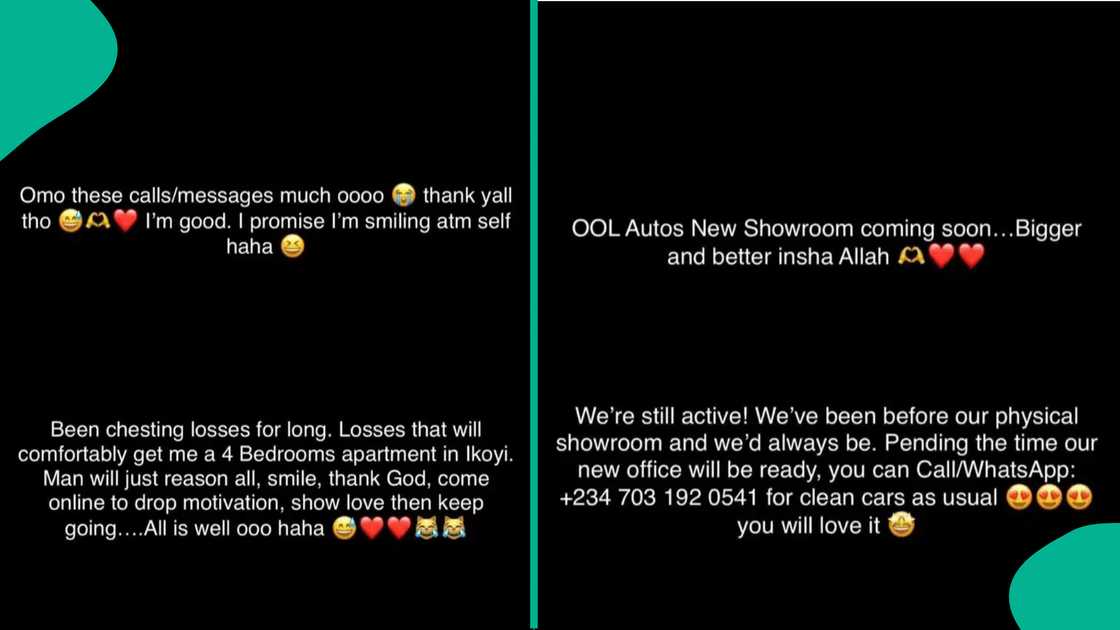 Lagos state government reportedly demolished Ola of Lagos' car showroom