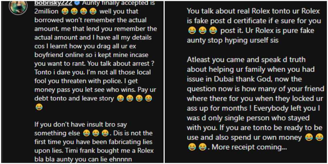 Bobrisky comes for Tonto Dikeh