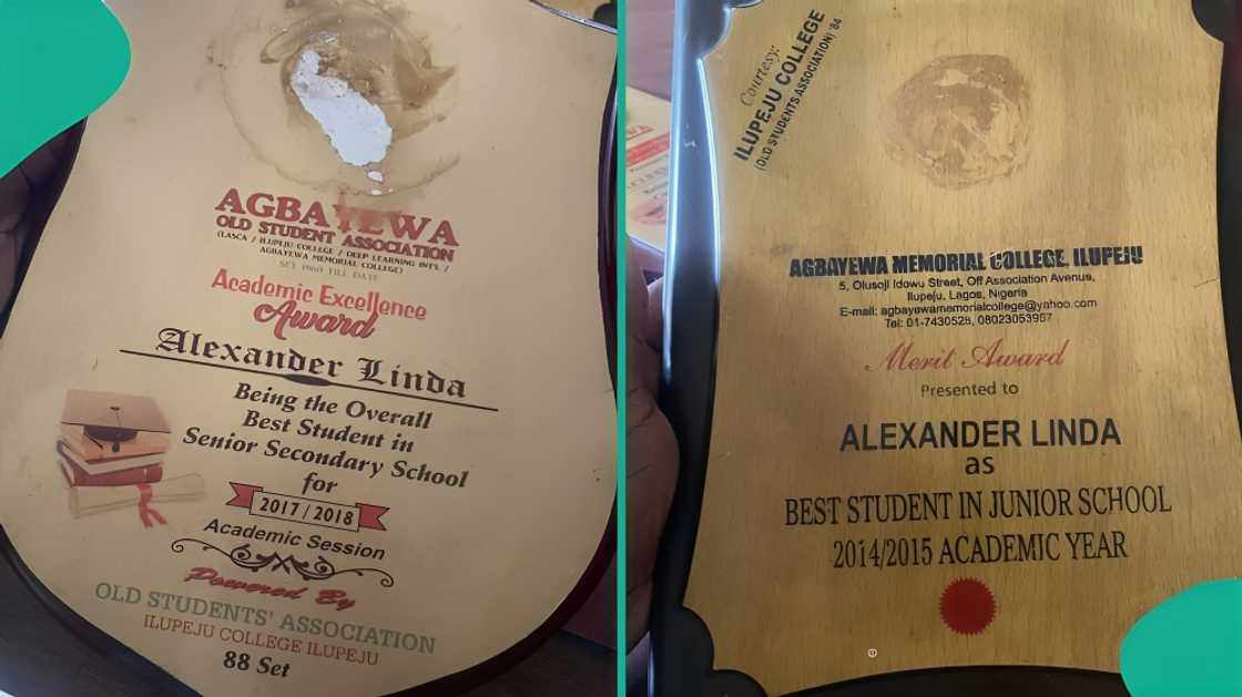 UNILAG graduate who always came 1st in school displays multiple awards online