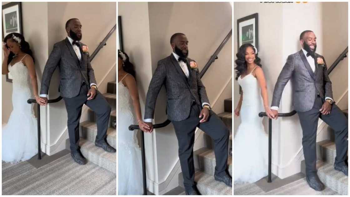 Couple gets emotional with pre-wedding first touch