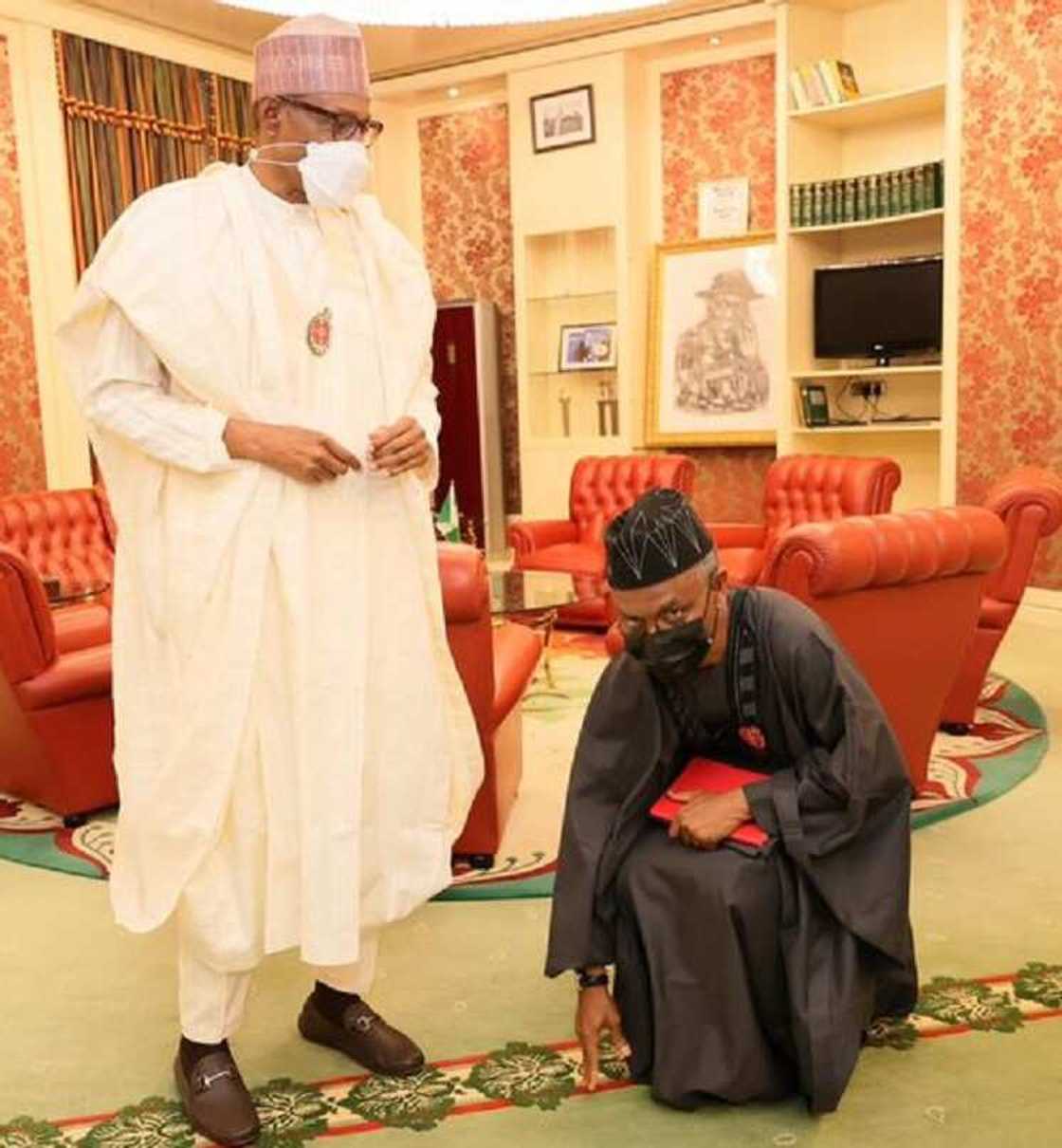 Hoton El-Rufai gurfane a gaban Buhari a Aso Rock ya janyo cece-kuce