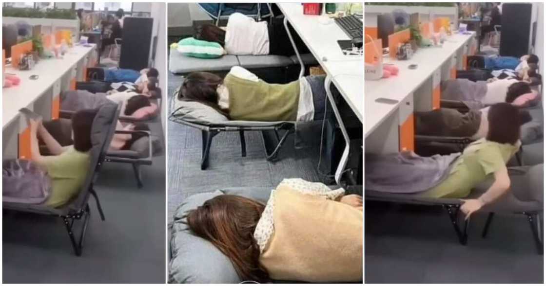 Japan, nap at work, office chair Japan, nap at work, office chair