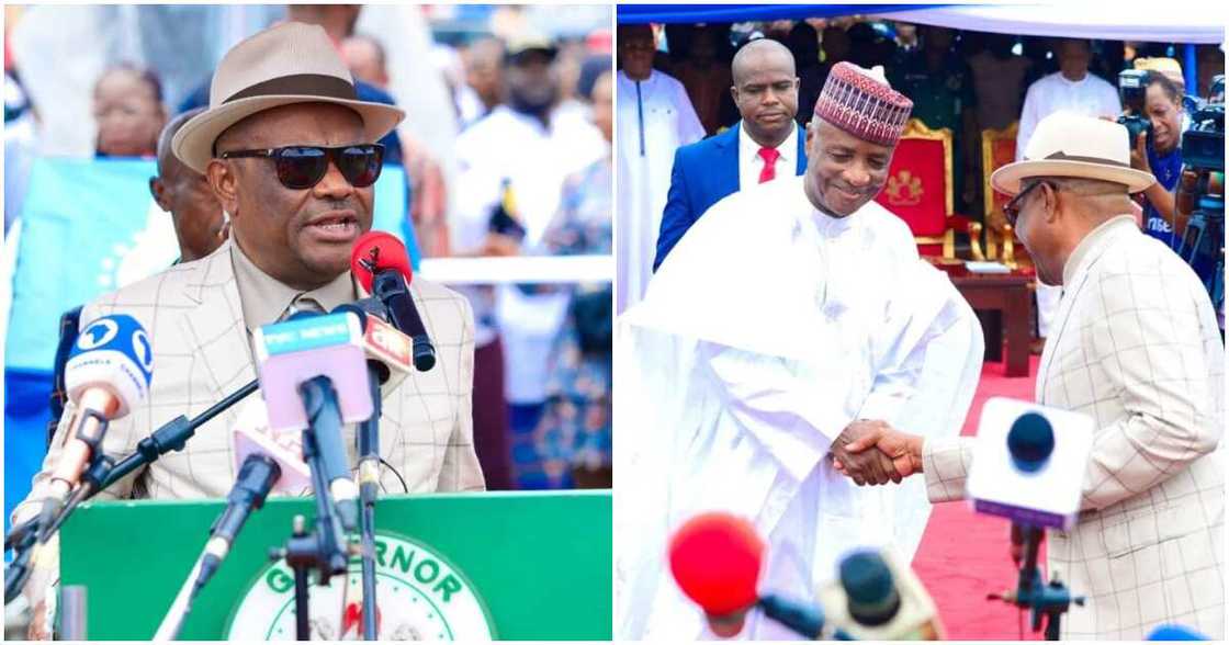 Senator Aliyu Magatakarda Wamakko, Port Harcourt, Rivers State capital, Governor Nyesom Wike Senator Aliyu Magatakarda Wamakko, Port Harcourt, Rivers State capital, Governor Nyesom Wike