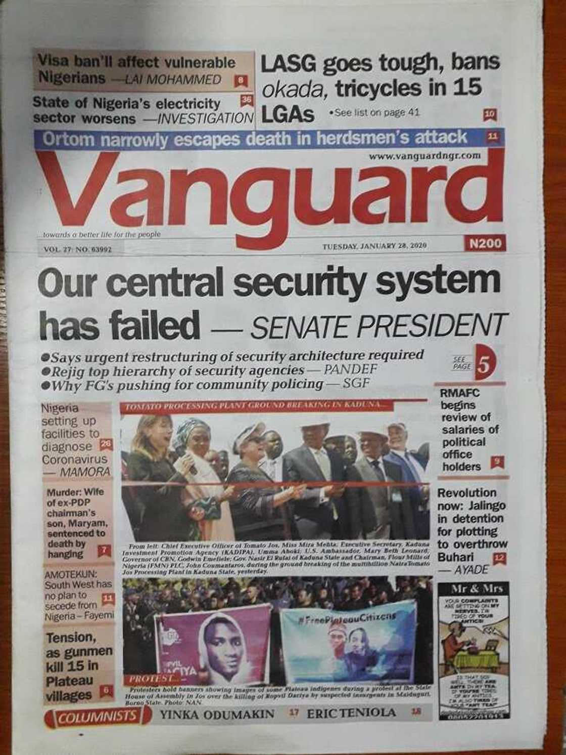 Newspapers review for Tuesday, Jan 28 Newspapers review for Tuesday, Jan 28