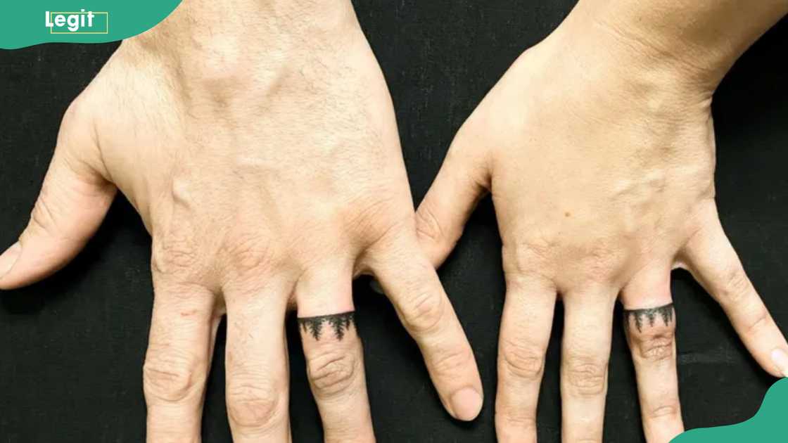 Tree wedding ring tattoo Tree wedding ring tattoo