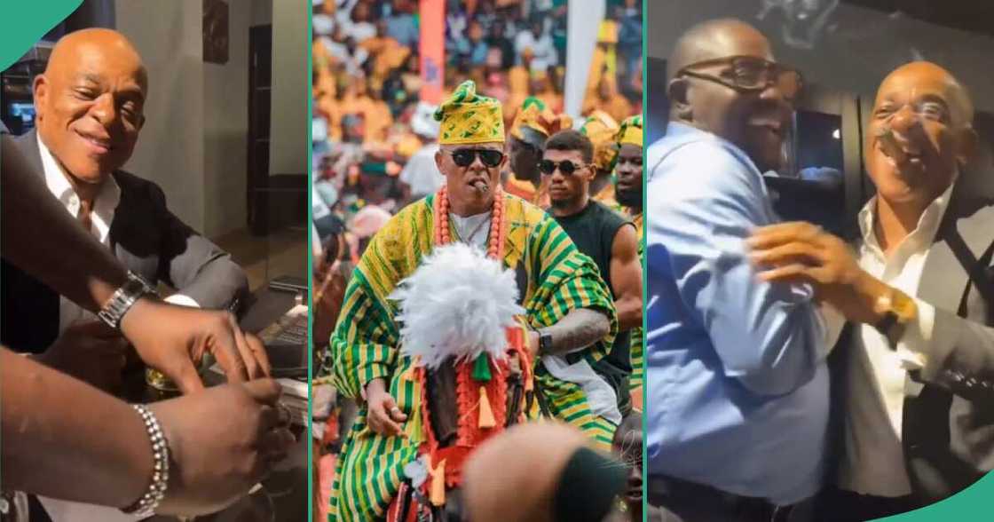 New video shows Farooq Oreagba's reaction after he was gifted pack of cigar New video shows Farooq Oreagba's reaction after he was gifted pack of cigar