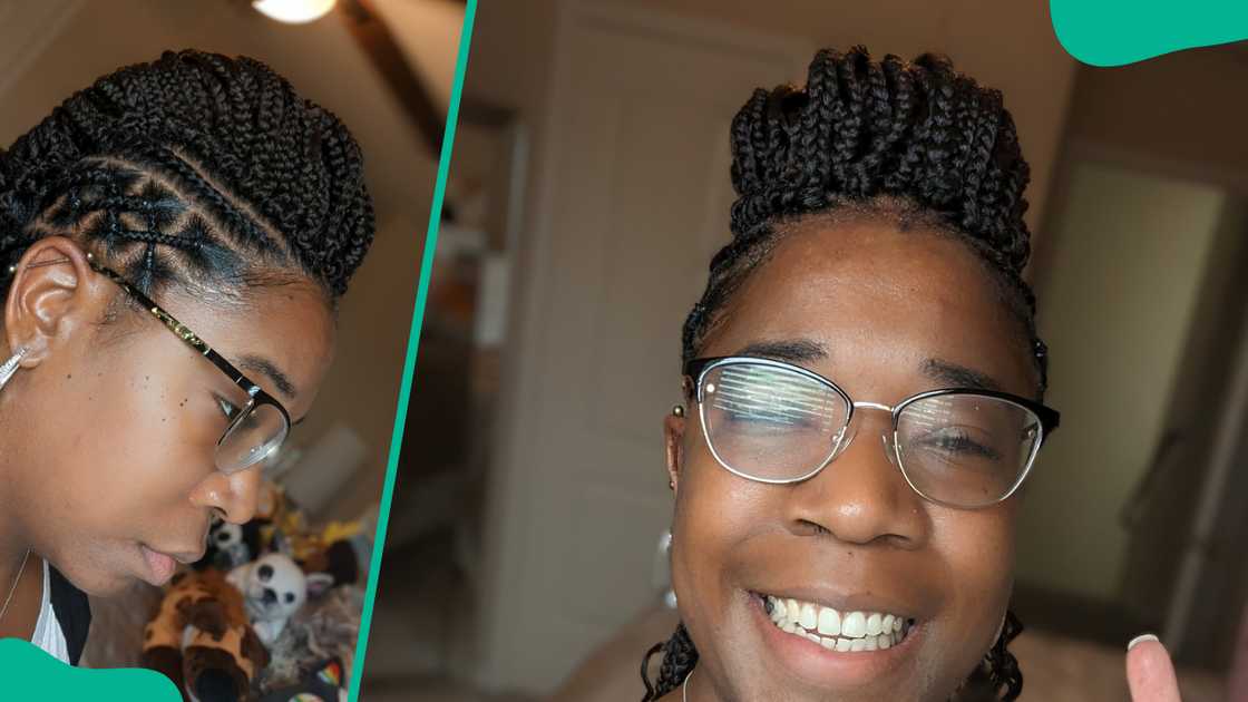 Medium-length crochet box braids