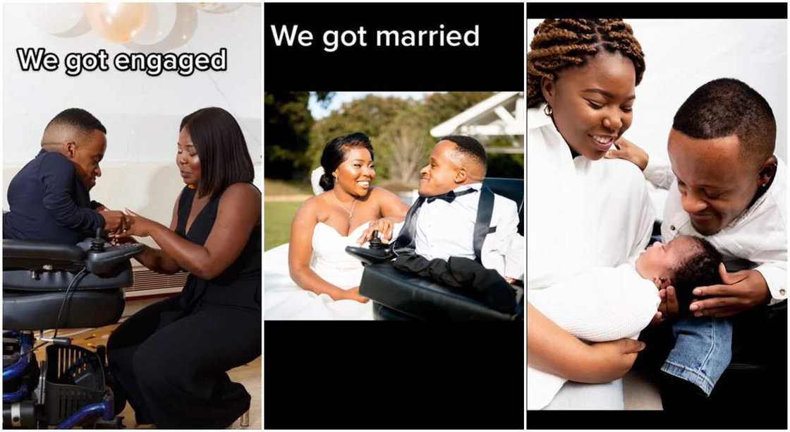 Photos of a physically challenged man and his wife. Photos of a physically challenged man and his wife.