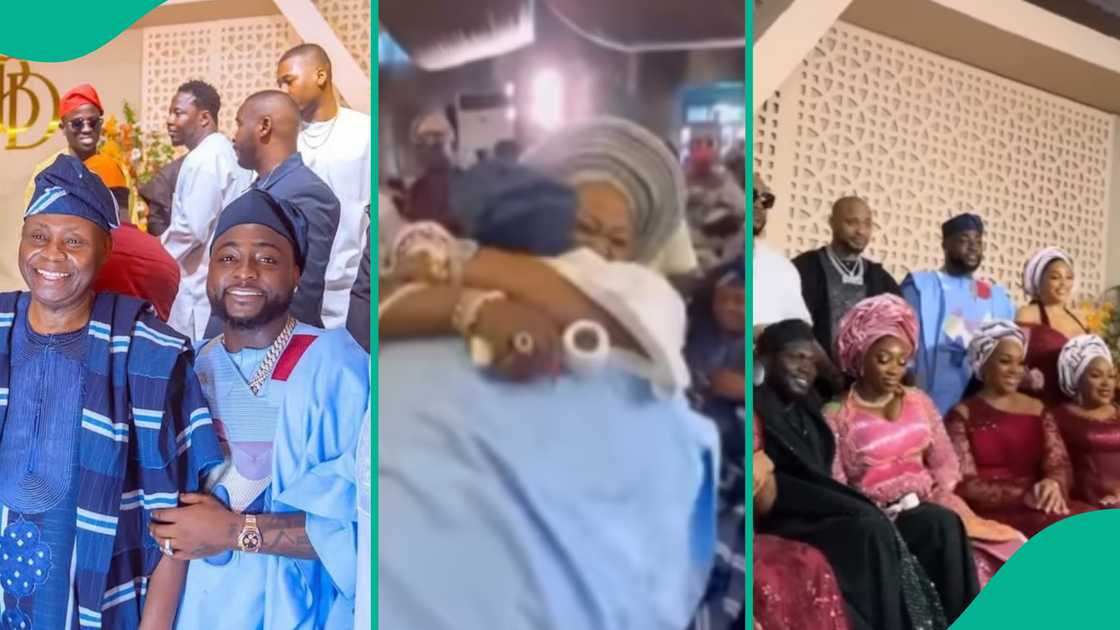 Fans applaud Davido as he prostrates to greet guests at wedding of his cousin also attended by Governor Ademola Adeleke, his father, Shina Rambo, B-Red, Nickos, Aunty Dupe, Shade, and Lati. Fans applaud Davido as he prostrates to greet guests at wedding of his cousin also attended by Governor Ademola Adeleke, his father, Shina Rambo, B-Red, Nickos, Aunty Dupe, Shade, and Lati.