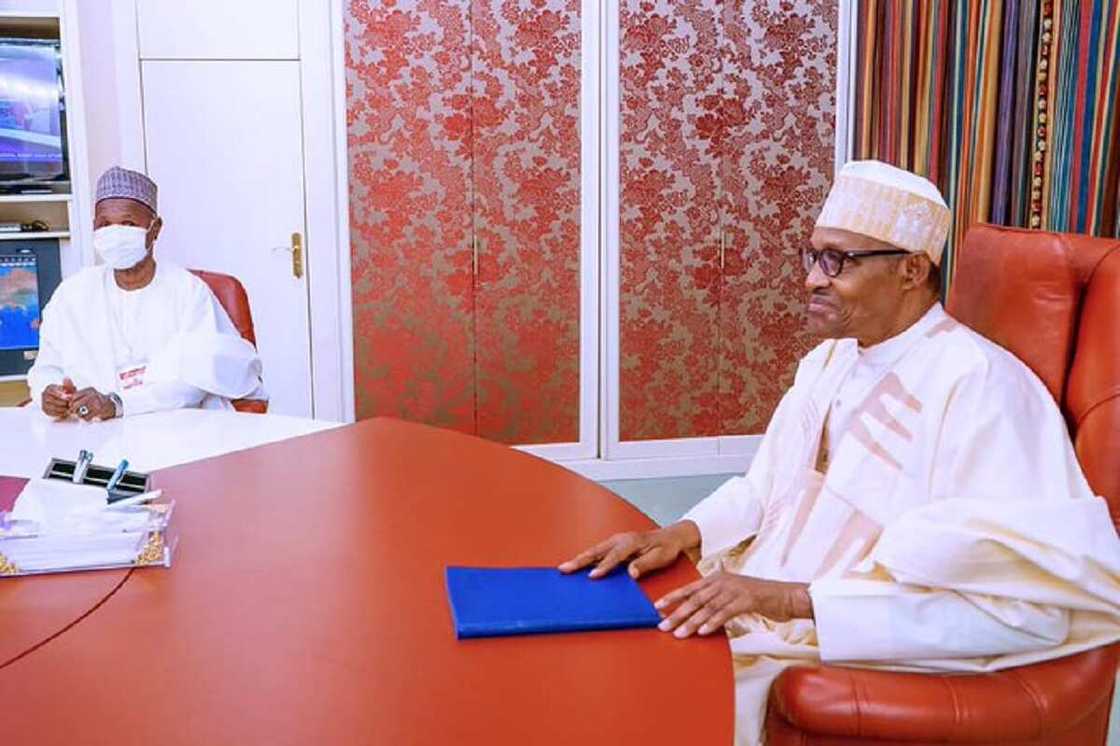 Tsaro: Buhari da Masari sun gana a Abuja Tsaro: Buhari da Masari sun gana a Abuja