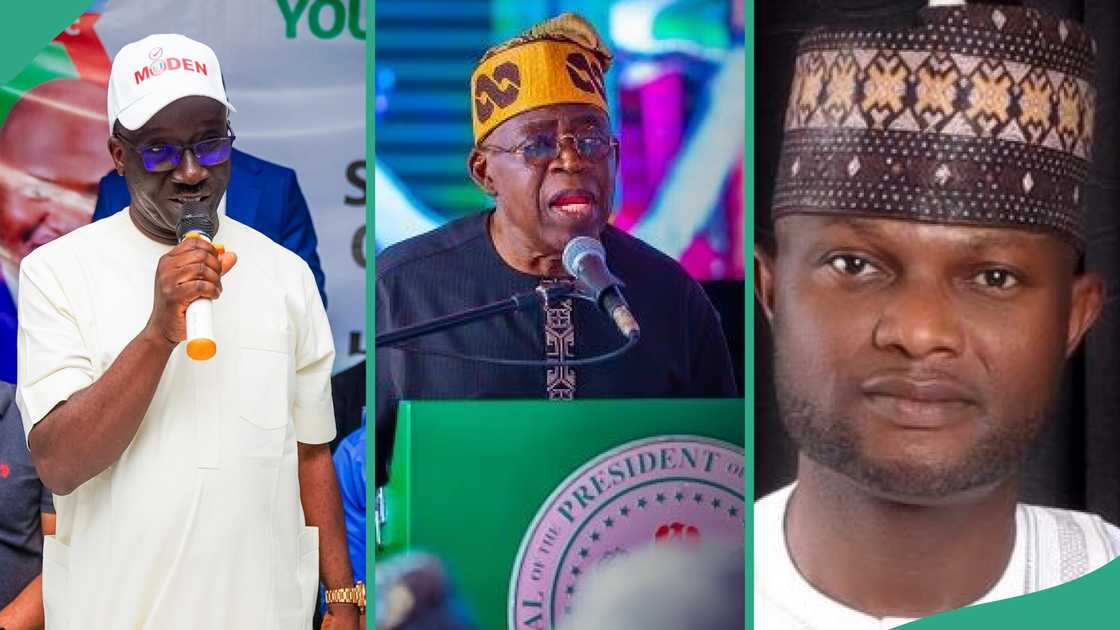 Monday Okpebholo has kneel for President Bola Tinubu at the presidential villa as video trends. Monday Okpebholo has kneel for President Bola Tinubu at the presidential villa as video trends.