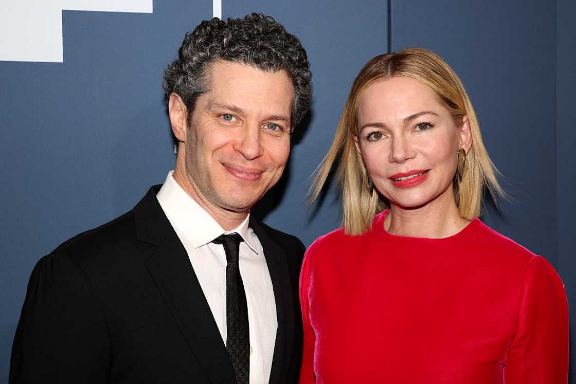 Thomas Kail and Michelle Williams at The Booth Theatre