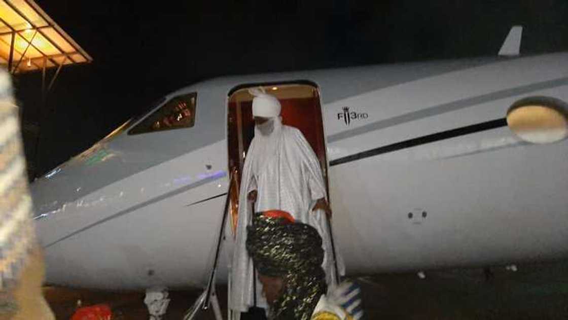 Yanzu-yanzu: Sanusi II ya isa Legas Yanzu-yanzu: Sanusi II ya isa Legas