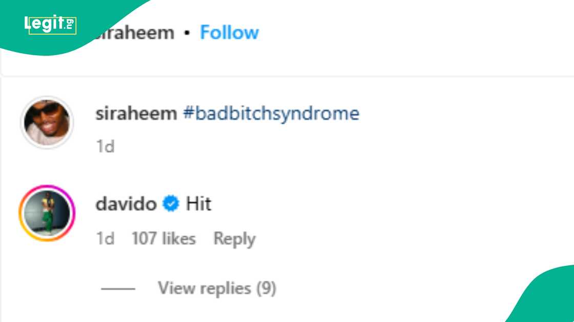 Davido praises Raheem Okoya's song.