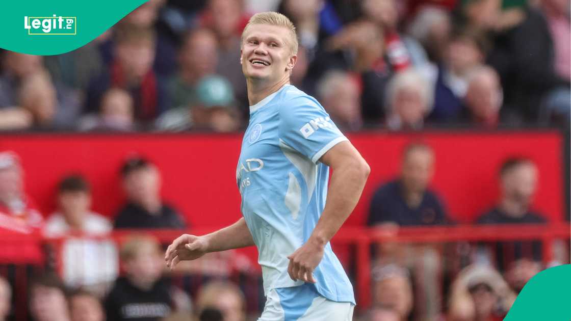 Erling Haaland, Manchester United, Manchester City, England, Premier League. Erling Haaland, Manchester United, Manchester City, England, Premier League.