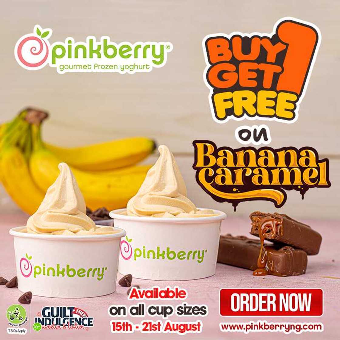 Get Funky and Go Bananas this August with Pinkberry Buy One Get One Free Offer Get Funky and Go Bananas this August with Pinkberry Buy One Get One Free Offer