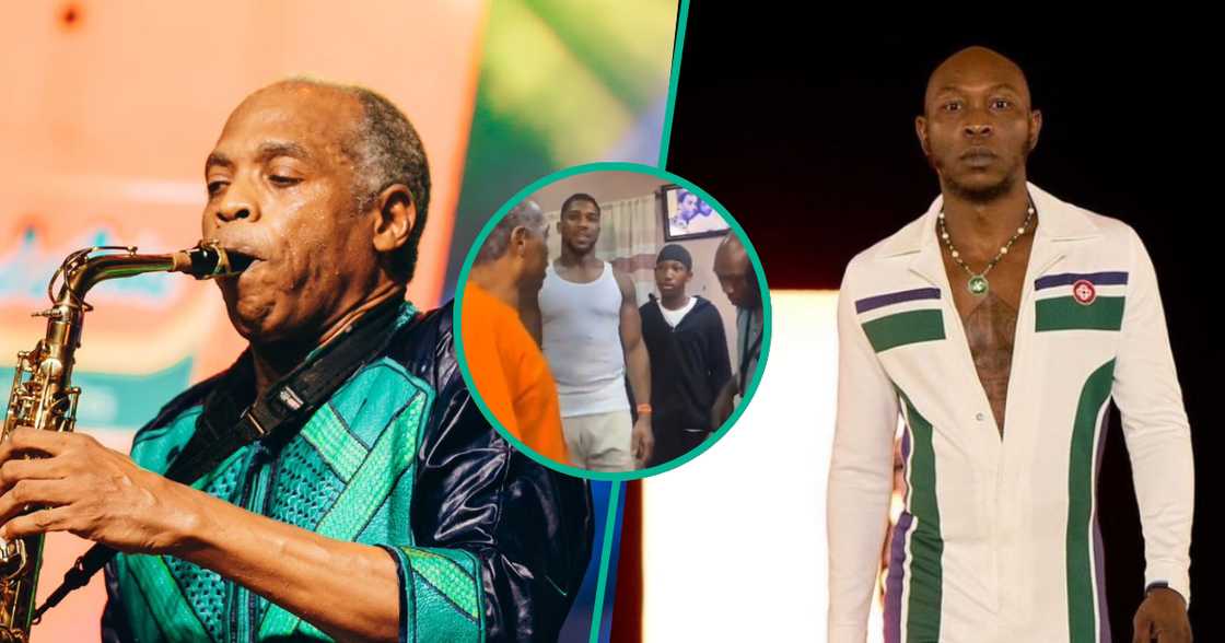 Anthony Joshua visits popular Ikeja Afrika Shrine to meet Fela sons. Anthony Joshua visits popular Ikeja Afrika Shrine to meet Fela sons.