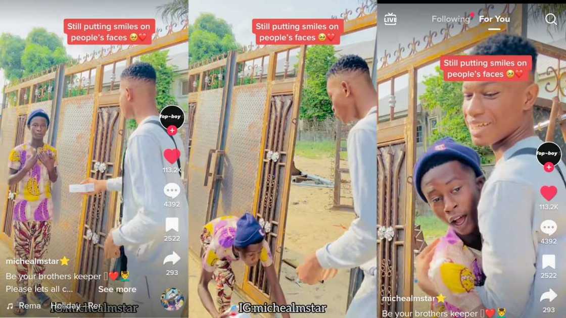 Boy Received Phone from Kind Stranger Prostrates to Him in Joy and Hugs Camera Man in Viral Video Boy Received Phone from Kind Stranger Prostrates to Him in Joy and Hugs Camera Man in Viral Video