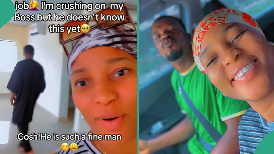 Lady shares video with her man, says she is crushing on her boss