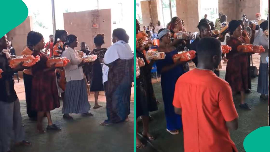 Prophetess shares video of people who appeared to be praying with loaves of bread. Prophetess shares video of people who appeared to be praying with loaves of bread.